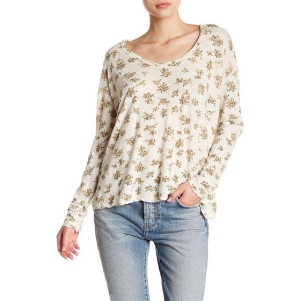 Current Elliott Long Sleeve Scoop Neck Tee